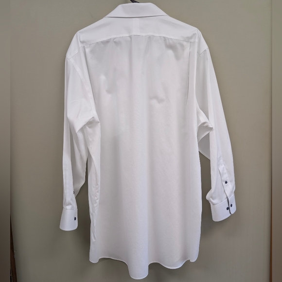 NWT Paul Frederick Mens Non-iron 2 Ply Cotton Classic Fit Button Up Shirt 18x33 - Picture 3 of 9